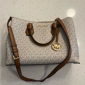 Michael Kors Tan and Cream Satchel